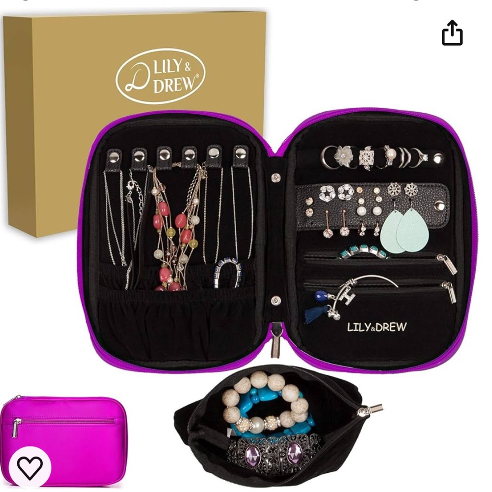 Lily & Drew Travel Jewelry Storage Carrying Case
